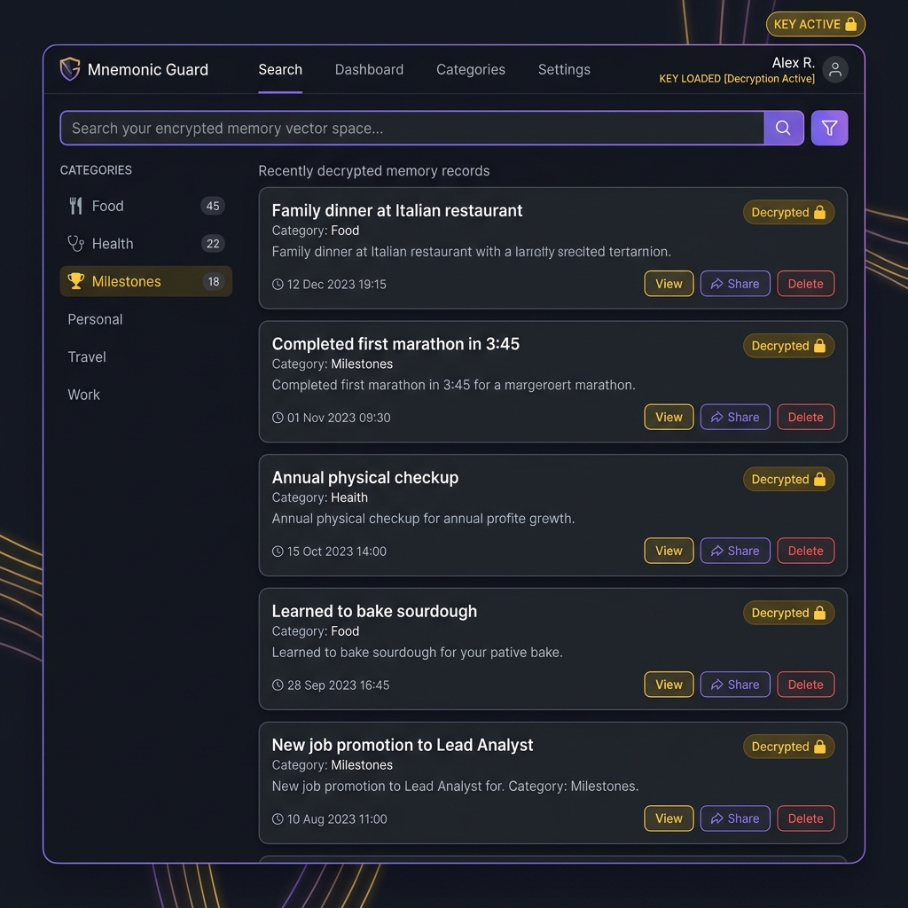 Memory Explorer UI